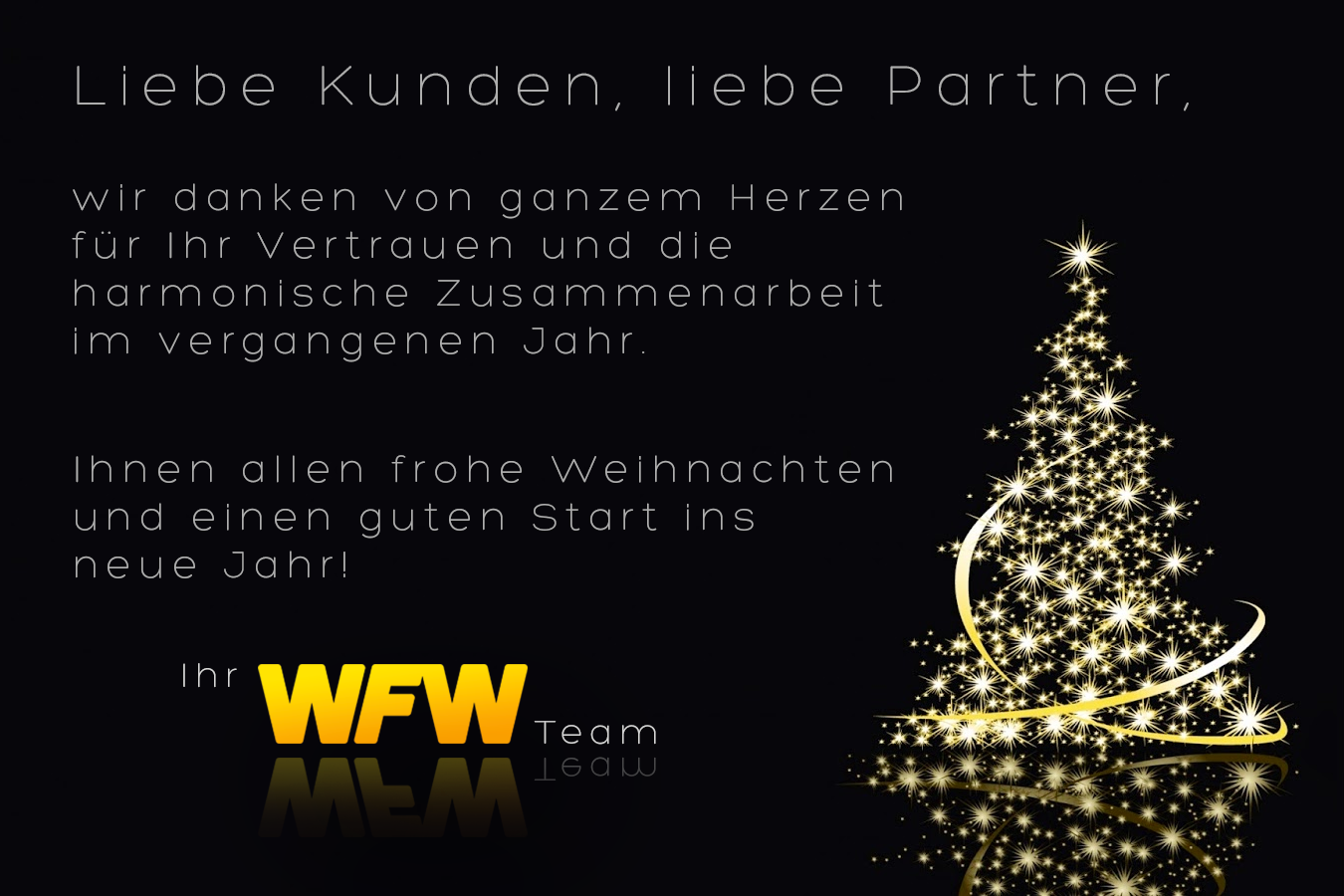 Frohe Weihnachten und herzlichen Dank für Ihr Vertrauen in 2017!